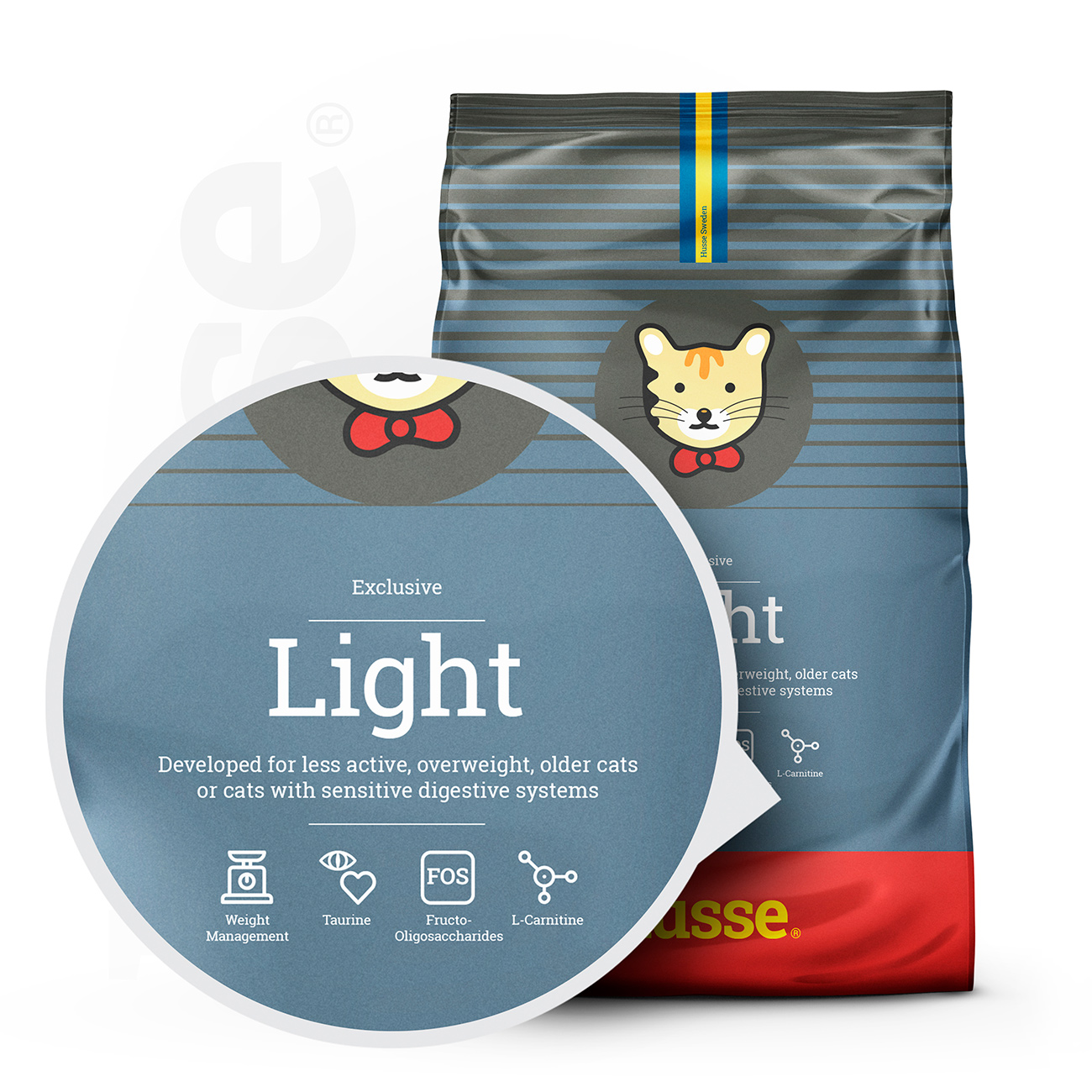 Exclusive Light 2 kg Trockenfutter für Katzen zur Erhaltung eines gesunden Gewichts