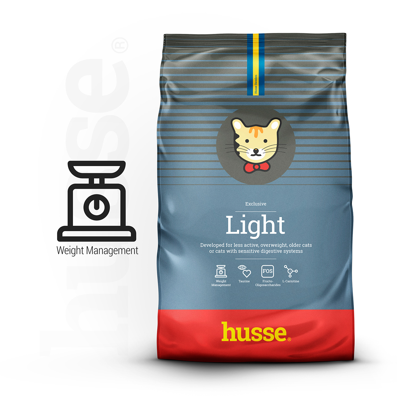 Exclusive Light 2 kg Trockenfutter für Katzen zur Erhaltung eines gesunden Gewichts