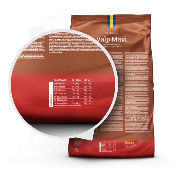 Valp Maxi, 12 kg | Unterstützt die Entwicklung von Welpen großer Rassen