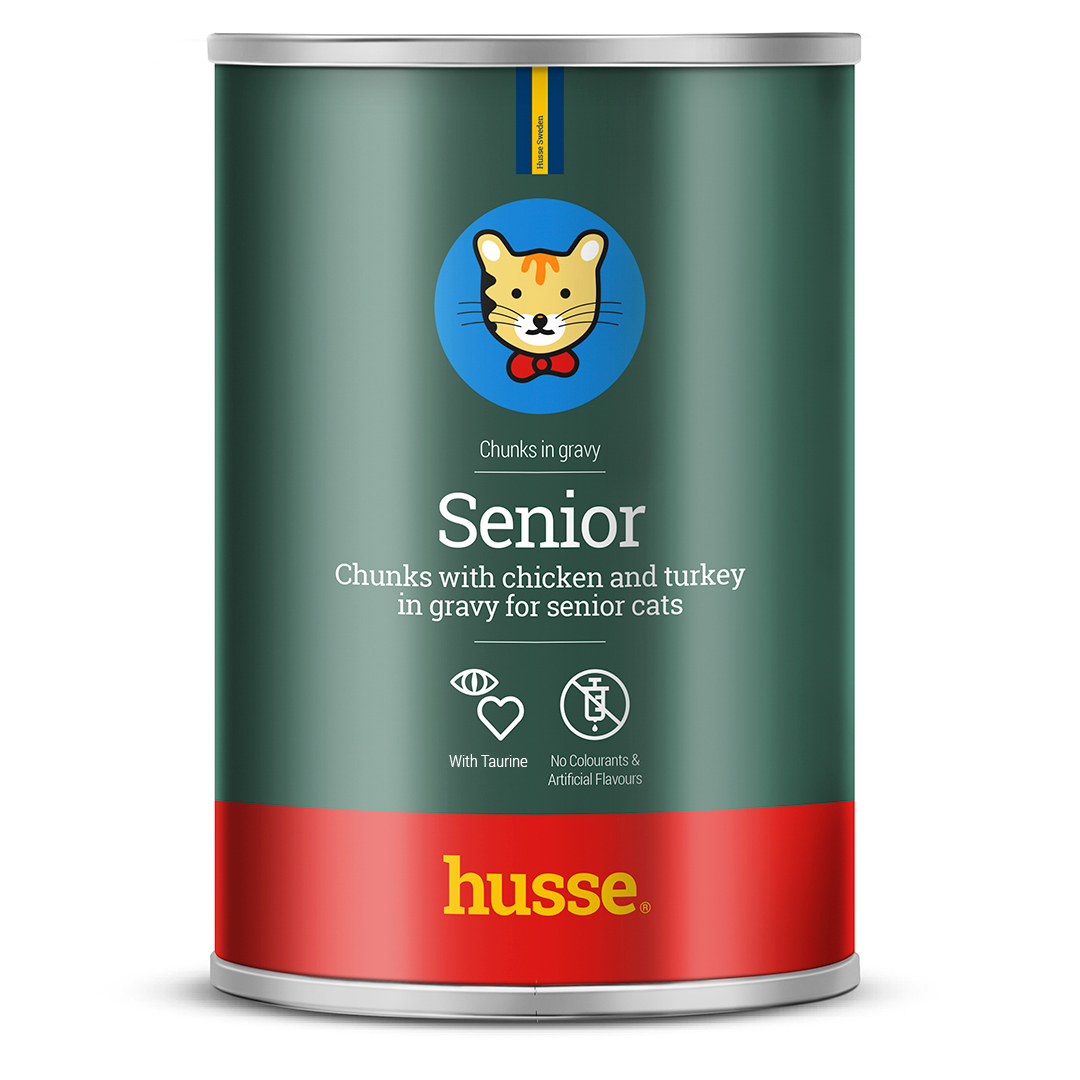 Senior Stückchen, 415 g | Ausgewogene Mahlzeit mit Taurinzusatz