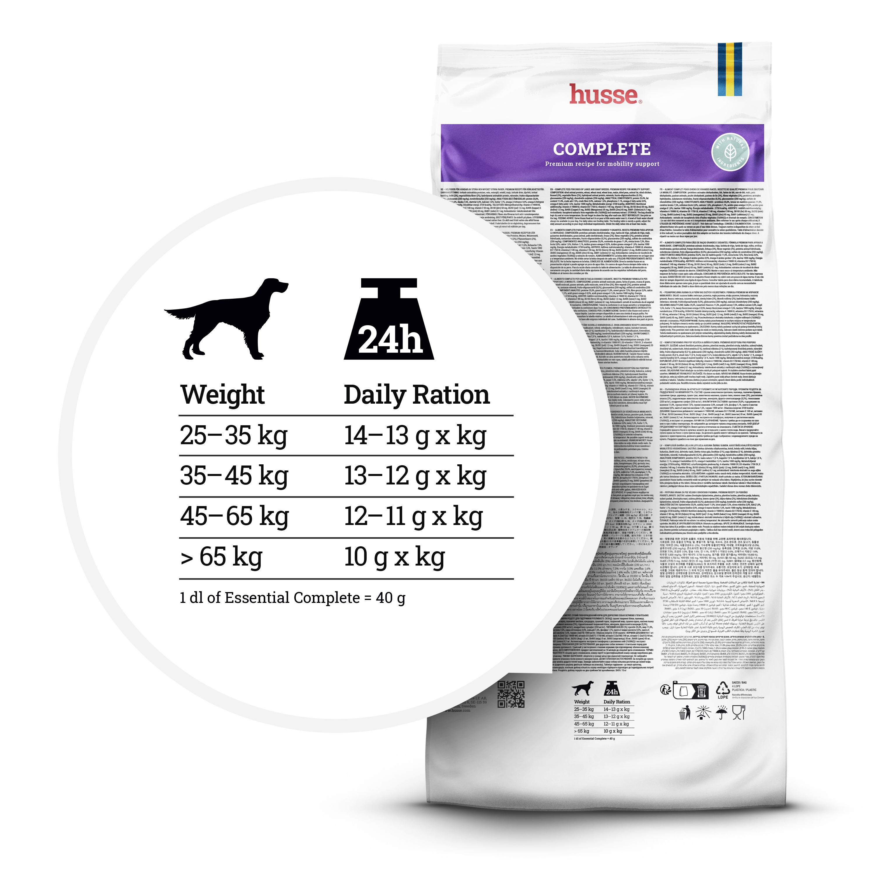Essential Complete Giant 15 kg Premium-Rezept zur Gelenkunterstützung bei großen Hunden