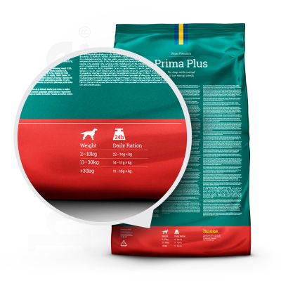 Prima Plus 2 kg Erhaltungsfutter für Hunde mit moderatem Fett- und Kaloriengehalt