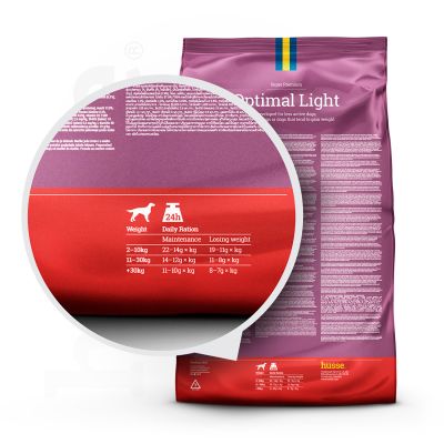 Optimal Light 7 kg Hundetrockenfutter mit moderatem Energiegehalt für optimale Gewichtskontrolle