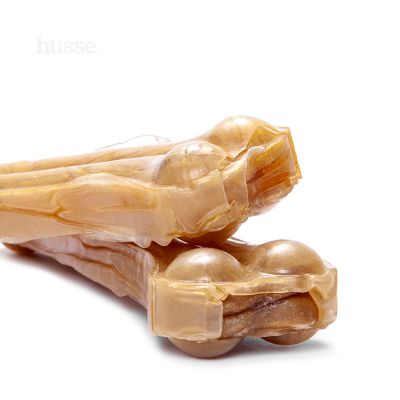 Tugga, gepresste Knochen L, Box | Box mit 10 Rohhautknochen für Hunde