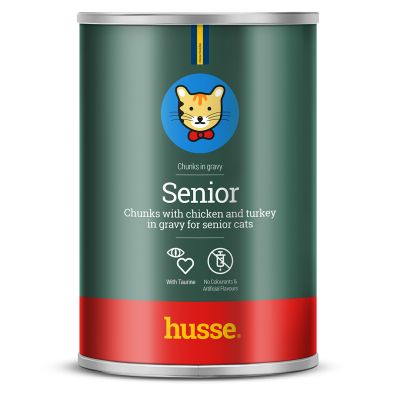 Senior Stückchen, 415 g | Ausgewogene Mahlzeit mit Taurinzusatz