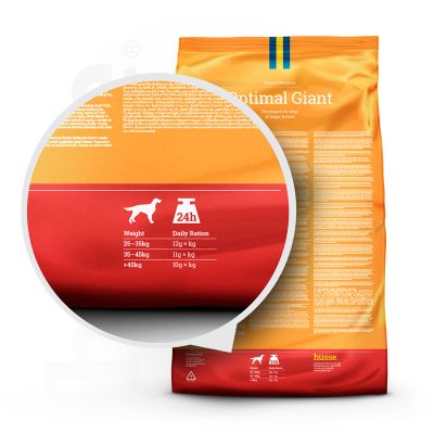 Optimal Giant 12 kg Ausgewogenes Trockenfutter für Hunde großer Rassen